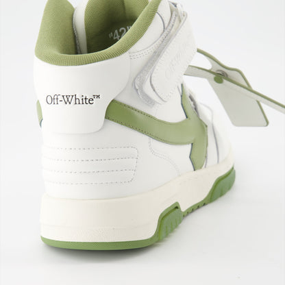 Off White Out Of Office Mid Top Sneakers White Sage
