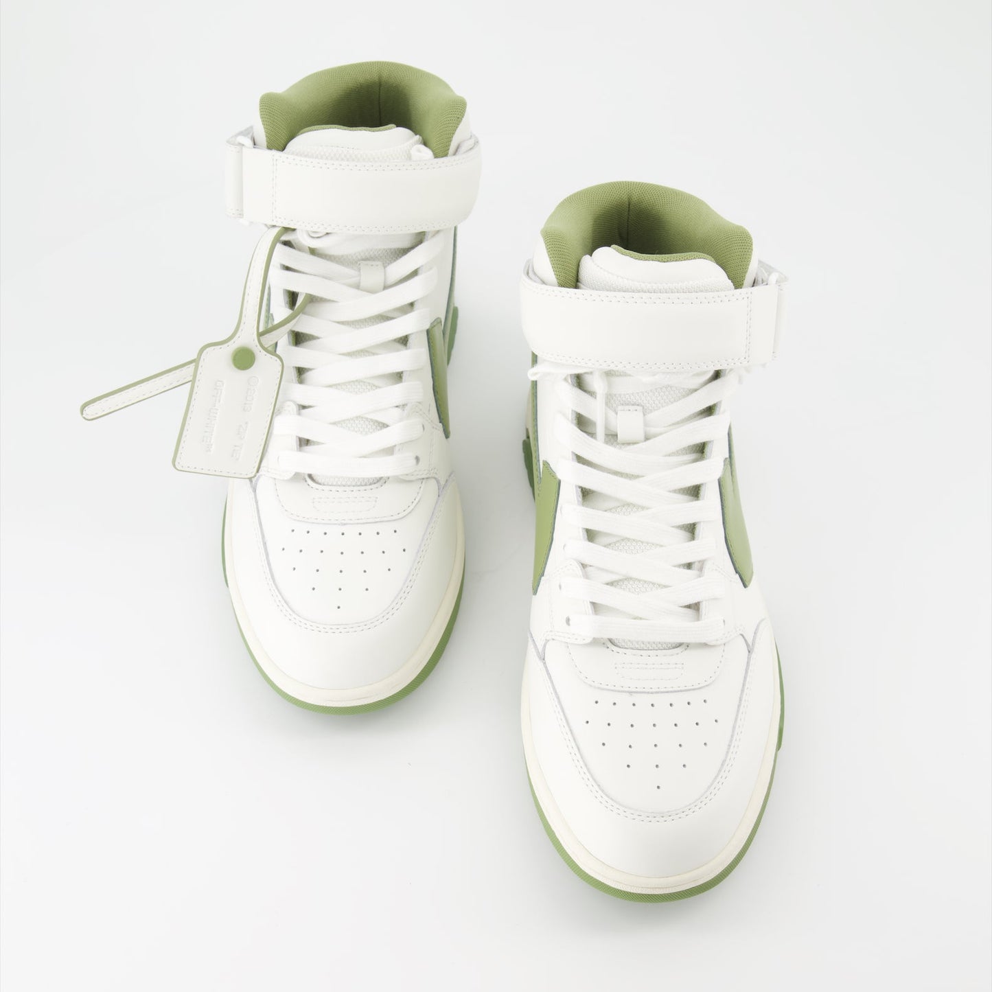 Off White Out Of Office Mid Top Sneakers White Sage