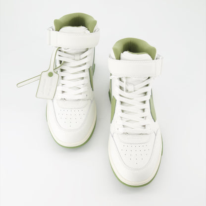 Off White Out Of Office Mid Top Sneakers White Sage
