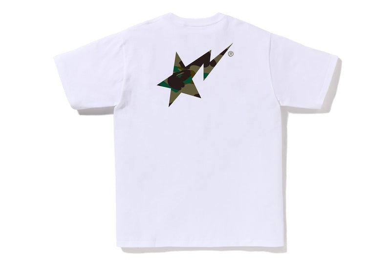 BAPE 1st Camo Bape Sta Logo Tee White/Green