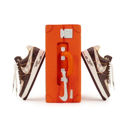 Nike Air Force 1 Low Louis Vuitton By Virgil Abloh Monogram Brown Damier Azur