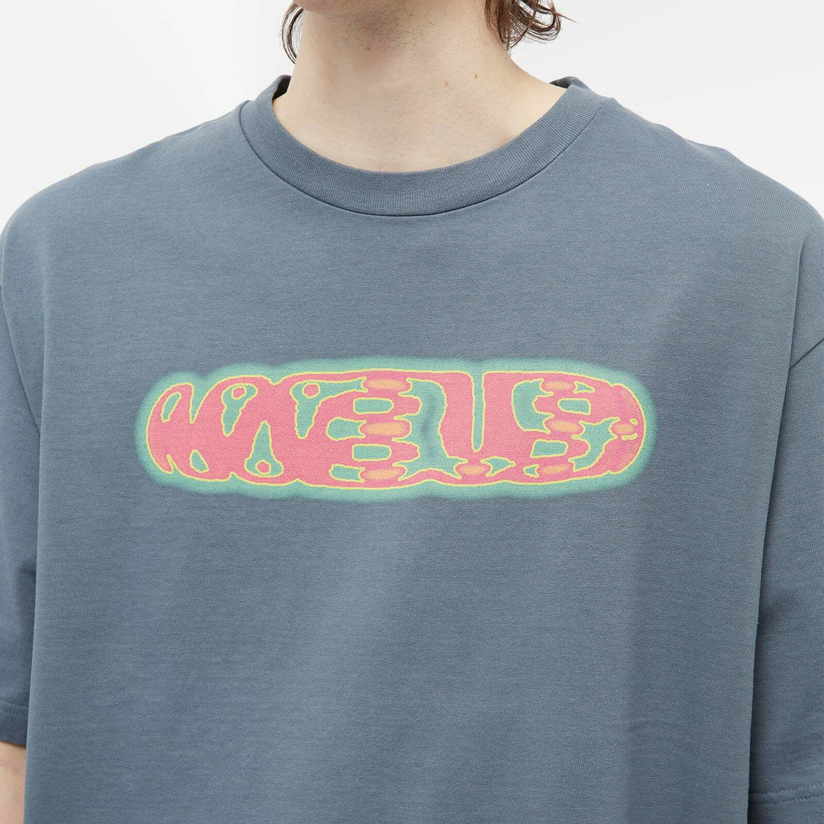 Ambush Spray Paint T-Shirt in Grey Pink