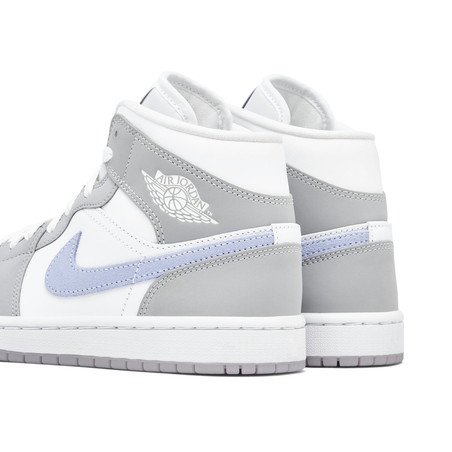 Air Jordan 1 Mid Wolf Grey Aluminum Blue (Women's)
