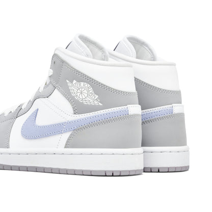 Air Jordan 1 Mid Wolf Grey Aluminum Blue (Women's)