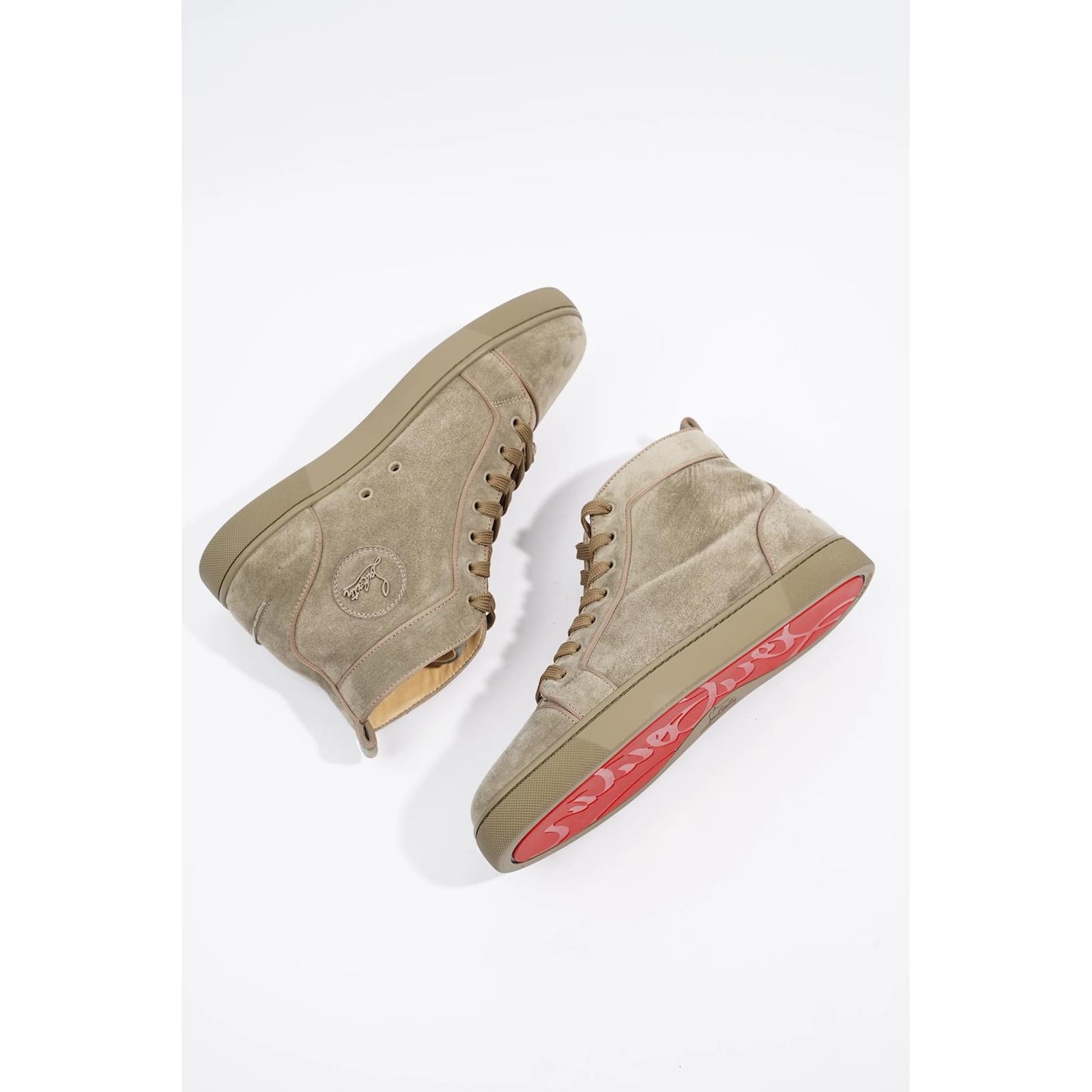 Christian Louboutin Louis Orlato Flat Khaki Suede
