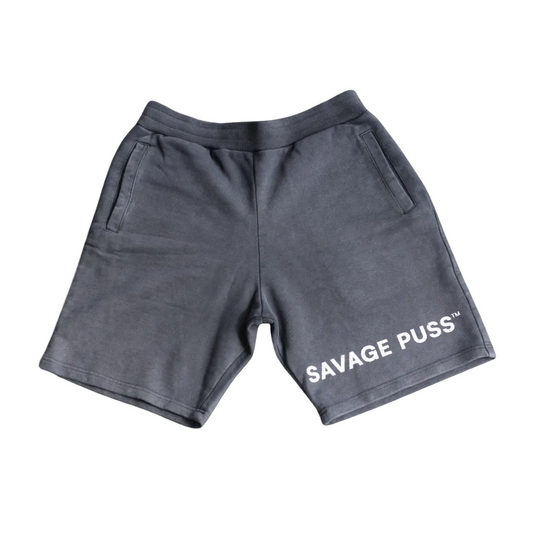 Savage Puss™ vintage black heavy shorts savagepuss