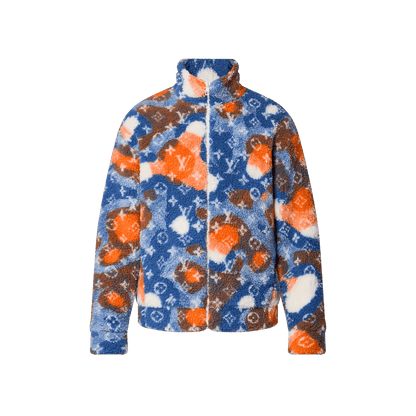 Louis Vuitton Jacquard Camo Fleece Blouson Blue/Orange/White