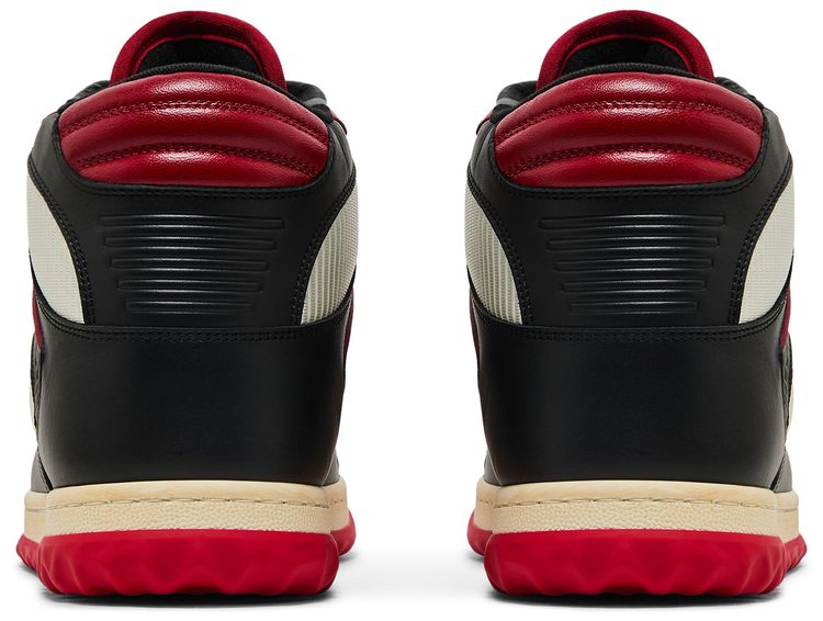 Gucci MAC80 High Top Sneakers Black White Red
