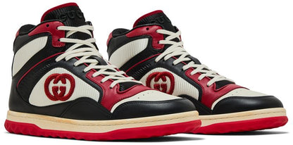 Gucci MAC80 High Top Sneakers Black White Red