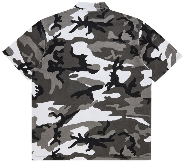 Supreme Washed Camo Polo Snow Camo