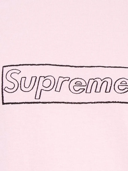 Supreme KAWS Chalk Logo Pink T-shirt