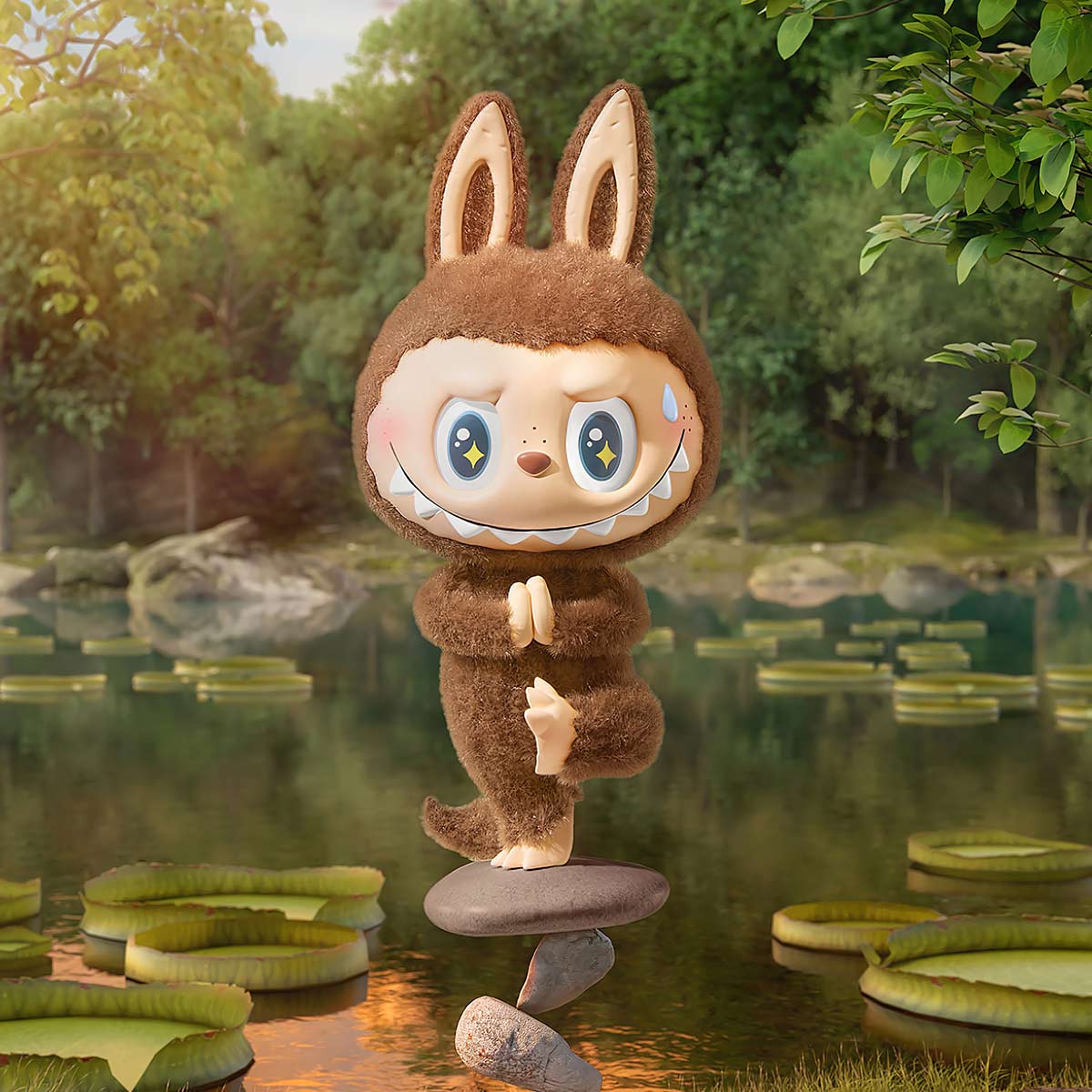 The Monsters Labubu Lazy Yoga Series Figures Blind Box