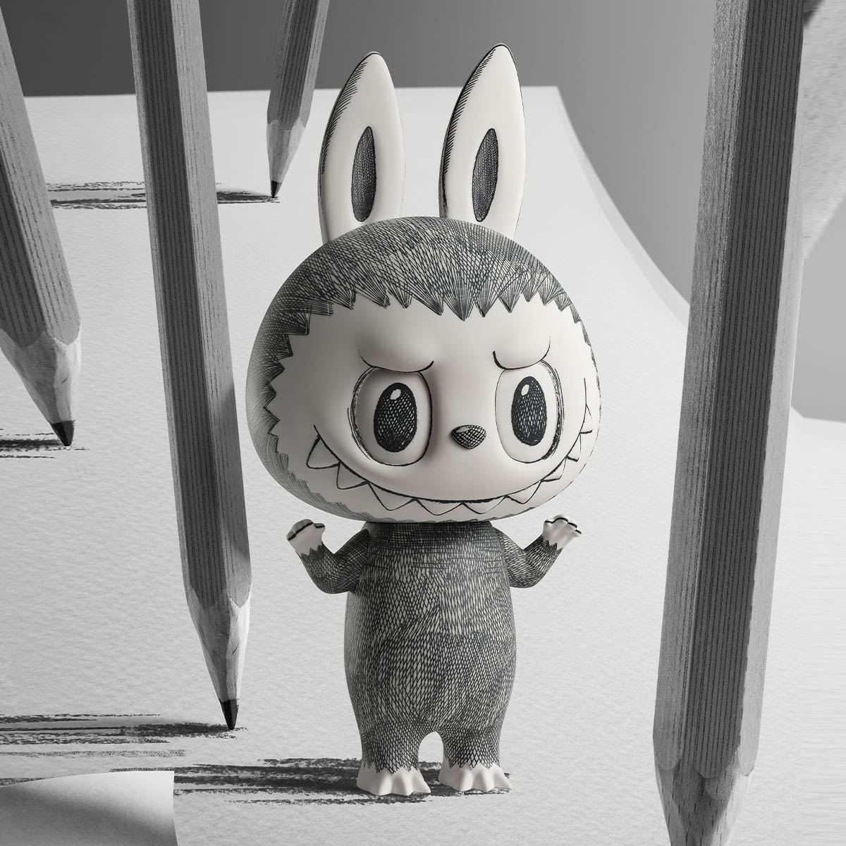 The Monsters Labubu MEGA 400% Sketch