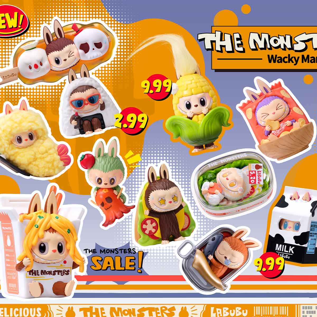 The Monsters Labubu Wacky Mart Series Figures Blind Box