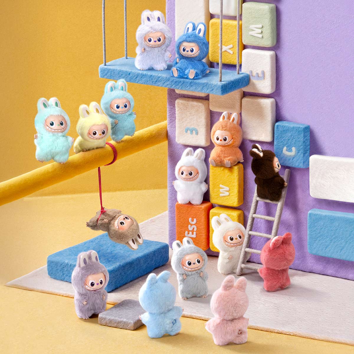 THE MONSTERS Labubu PIN FOR LOVE SERIES Vinyl Plush Pendant Blind Box (A-M)