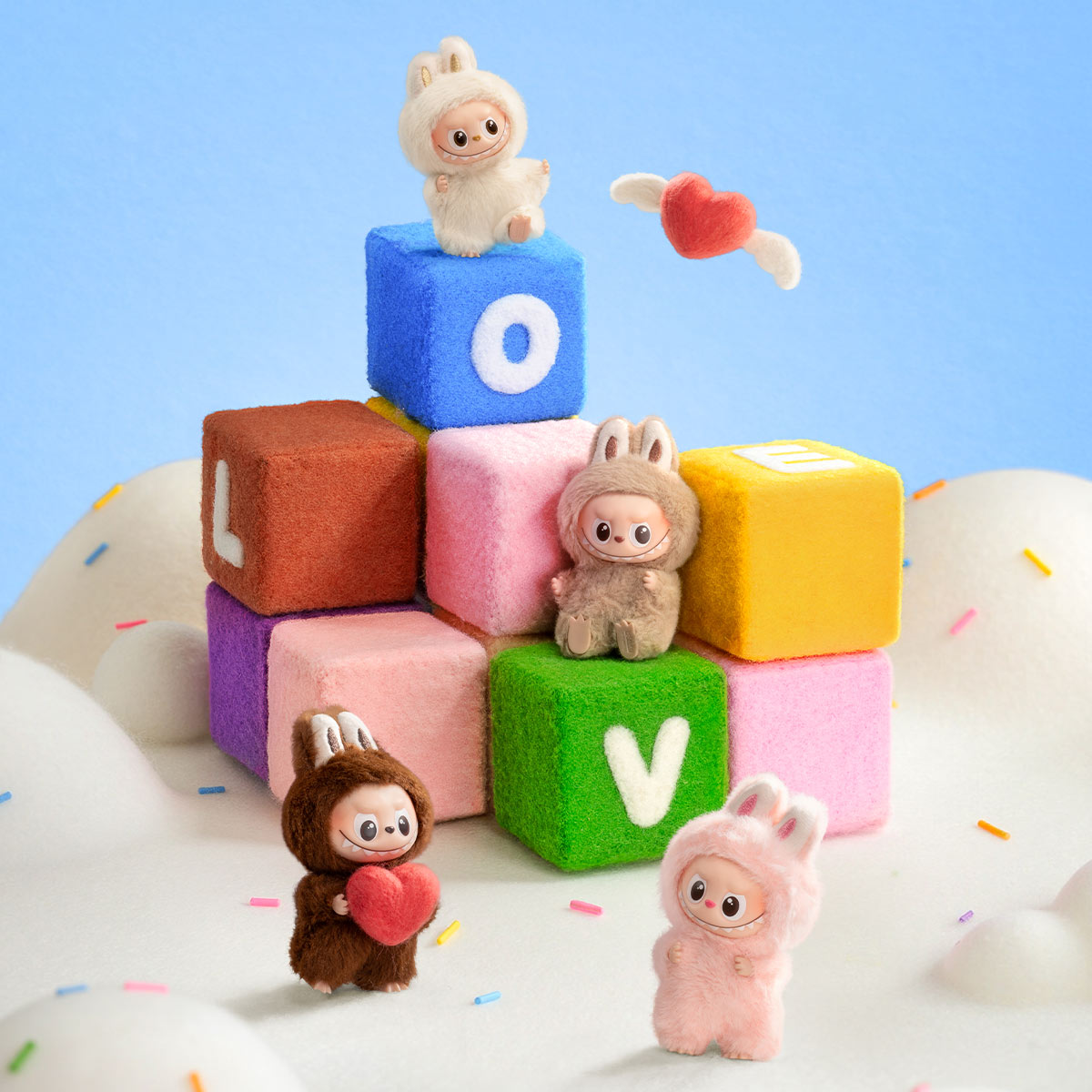 THE MONSTERS Labubu PIN FOR LOVE SERIES Vinyl Plush Pendant Blind Box (A-M)