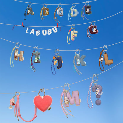 THE MONSTERS Labubu PIN FOR LOVE SERIES Letter Pendant Blind Box (A-M)