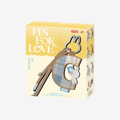THE MONSTERS Labubu PIN FOR LOVE SERIES Letter Pendant Blind Box (A-M)