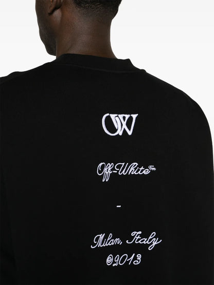 Off White 23 Logo Skate Sweatshirt Black