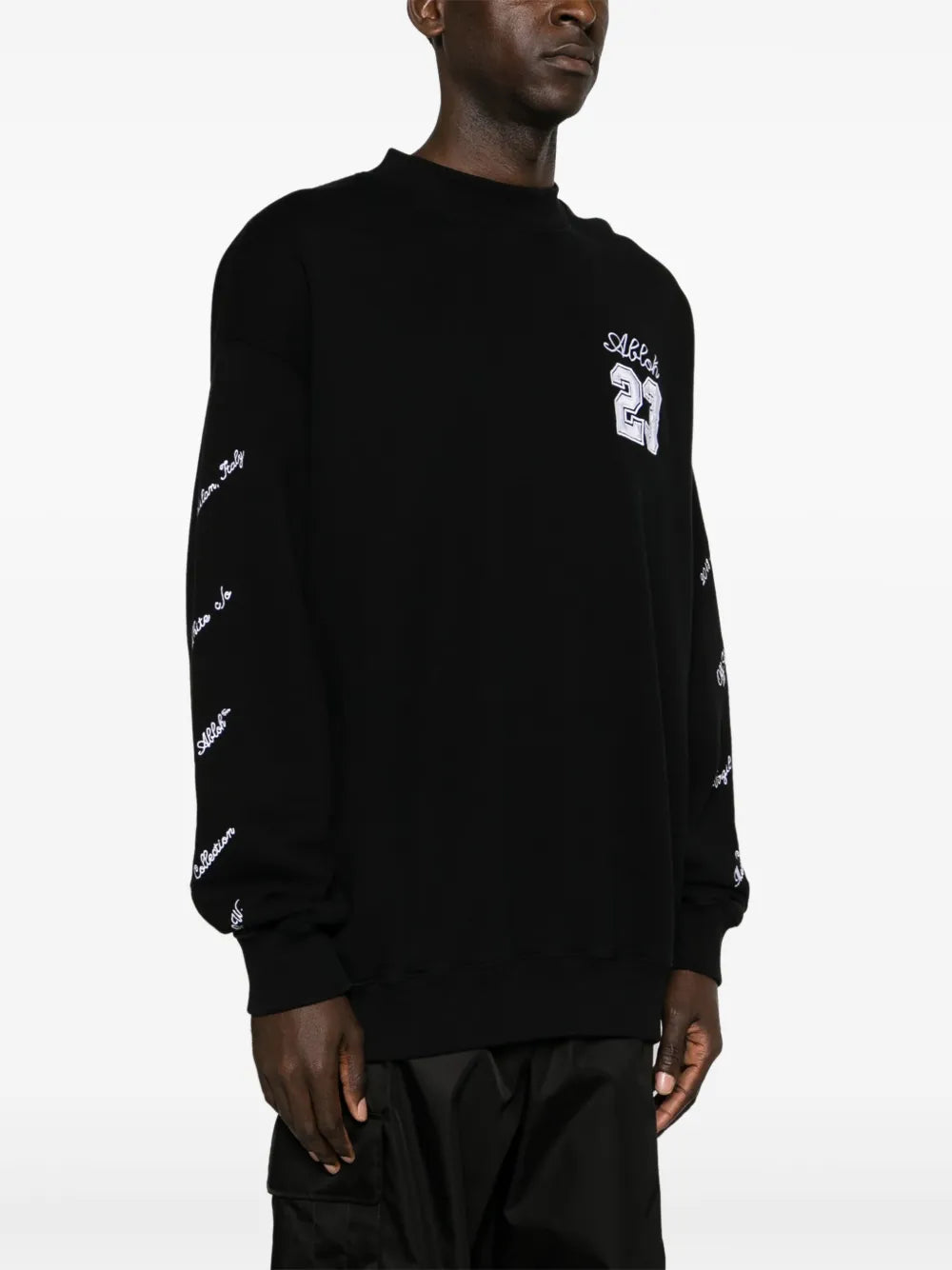 Off White 23 Logo Skate Sweatshirt Black