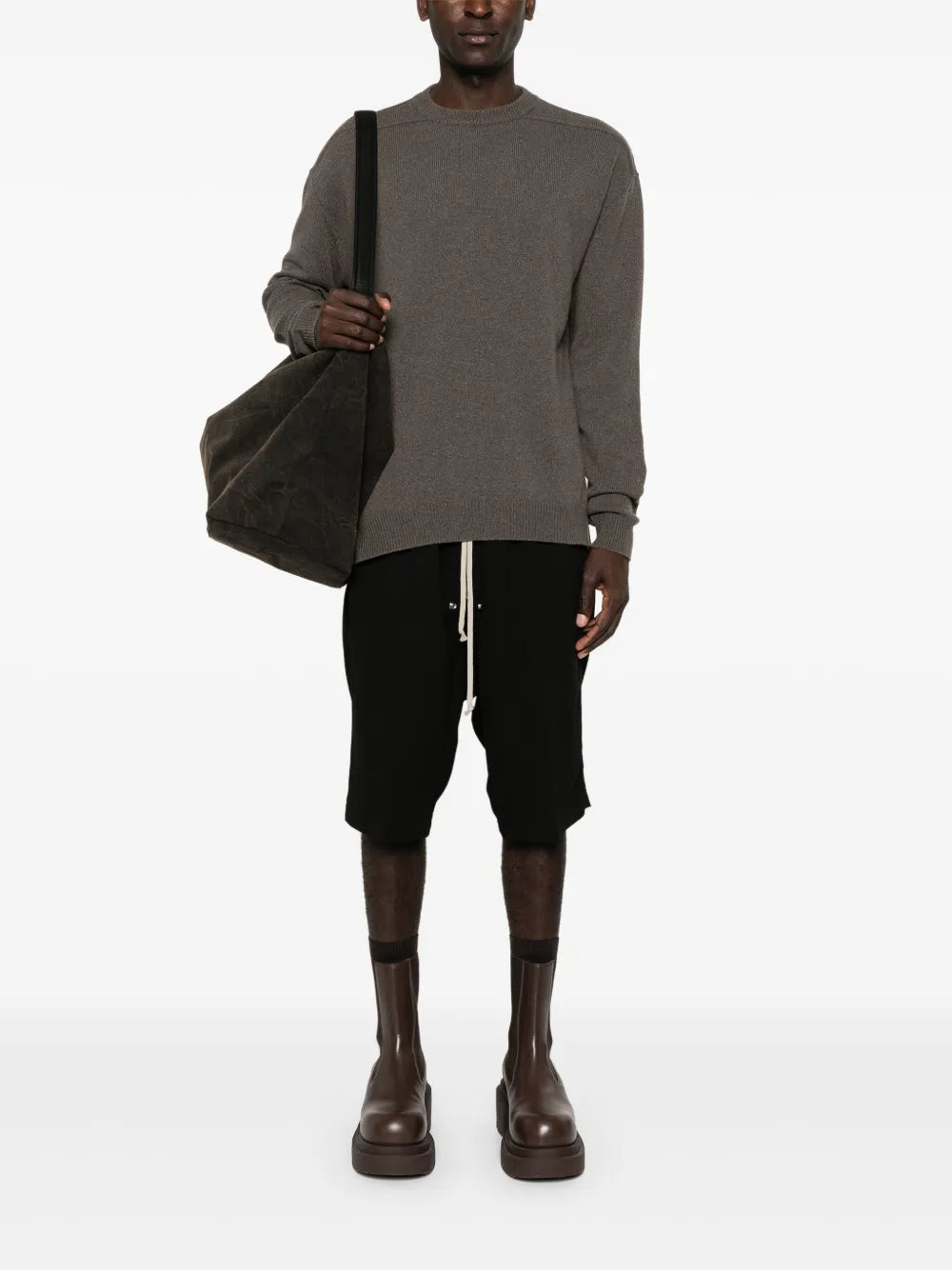 Rick Owens Bela Pods Drop-Crotch Shorts
