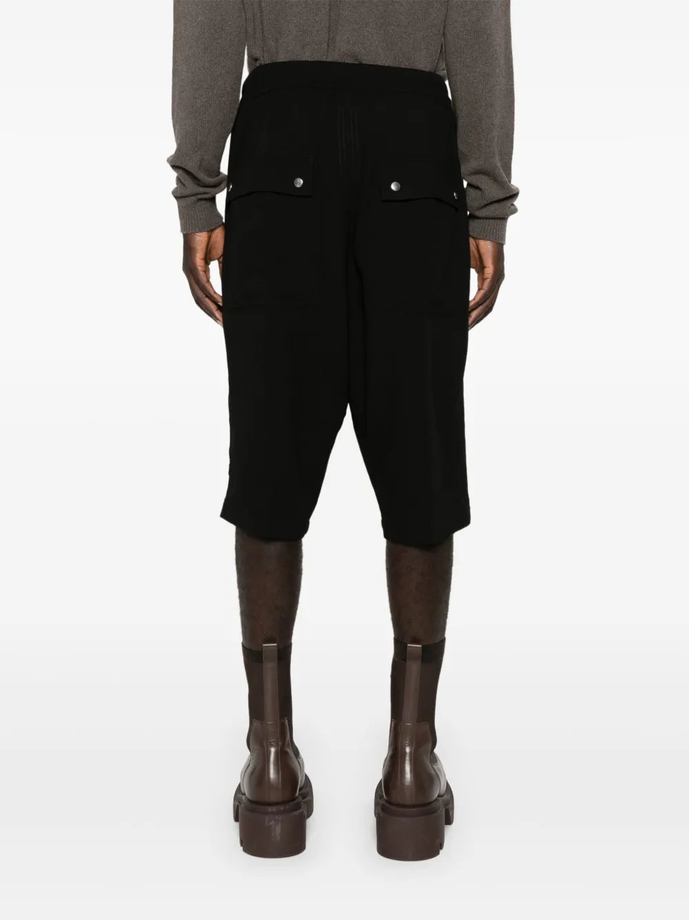 Rick Owens Bela Pods Drop-Crotch Shorts