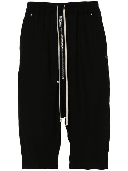 Rick Owens Bela Pods Drop-Crotch Shorts