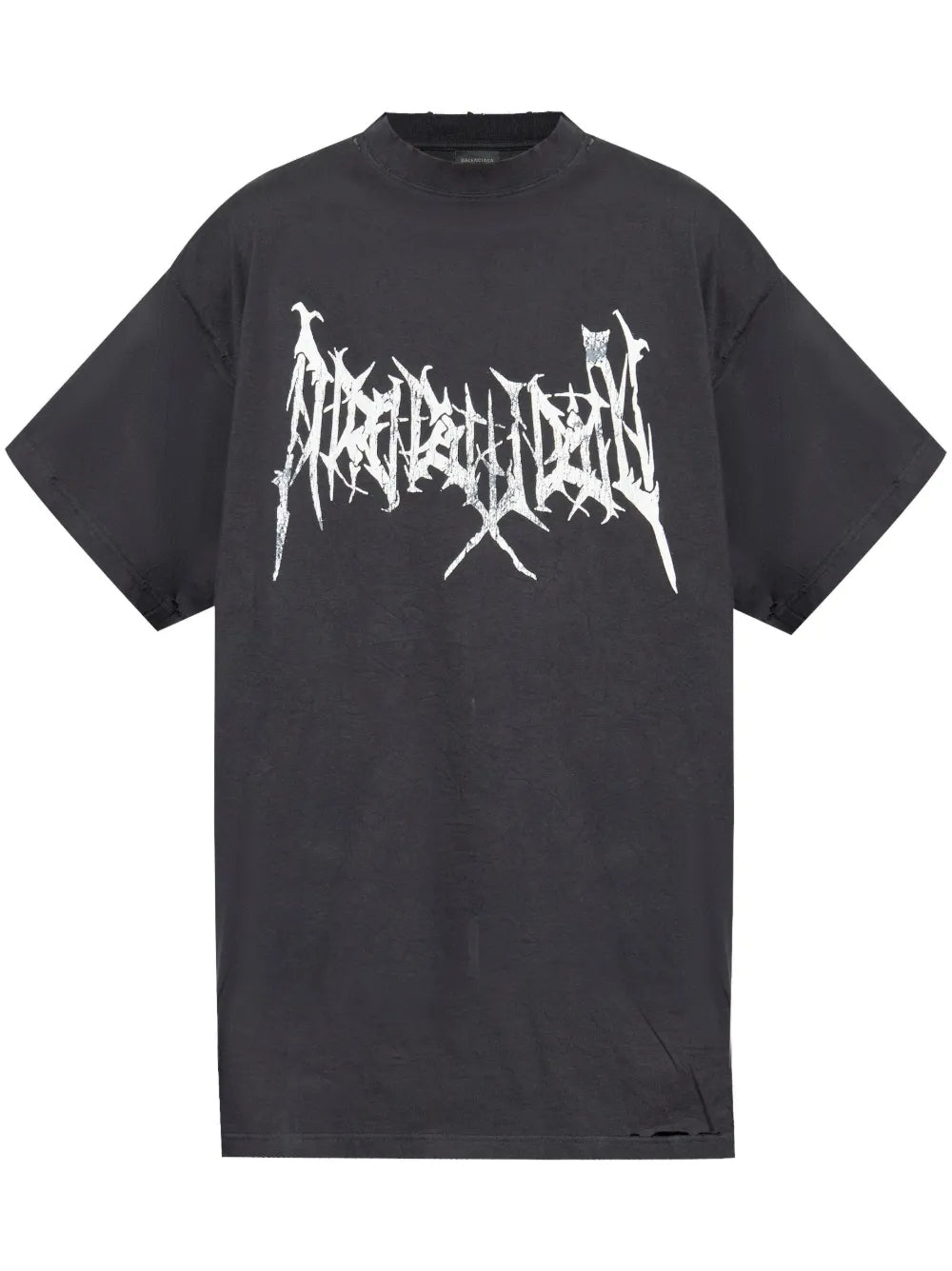 Balenciaga Black Metal Logo Oversized T-shirt