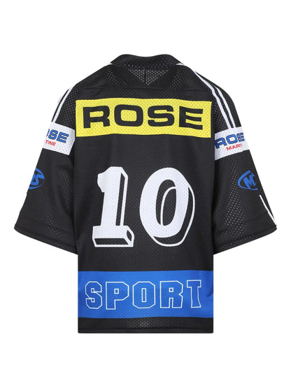 Martine Rose Oversized Football Jersey Top Black