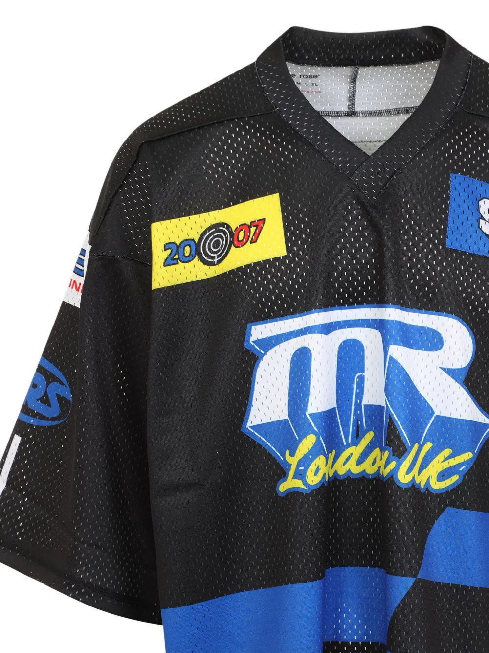 Martine Rose Oversized Football Jersey Top Black