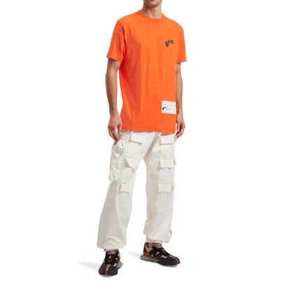 Off-White x Teenage Engineering Crossover SS22 Logo Printing Round Neck Short Sleeve Orange T-Shirt OMAA027T22JER0012001