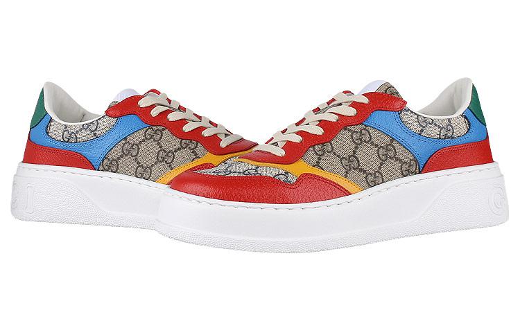 Gucci GG Supreme Low Top Sneaker Beige Red Blue