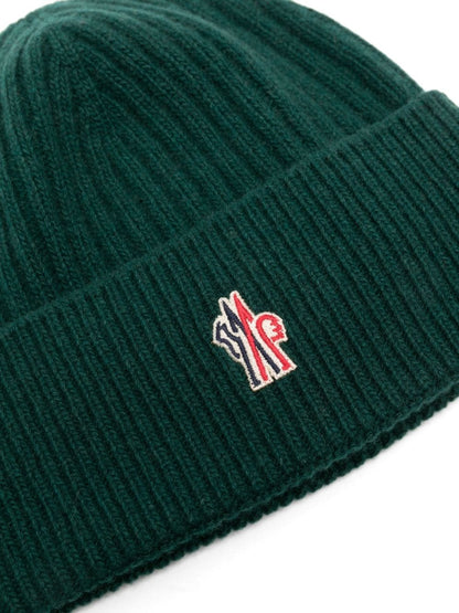Moncler Unisex beanie with logo green