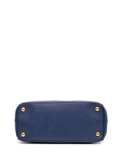 Prada Shopping Saffiano Lux small Galleria Double Zip Satchel bag Bluette