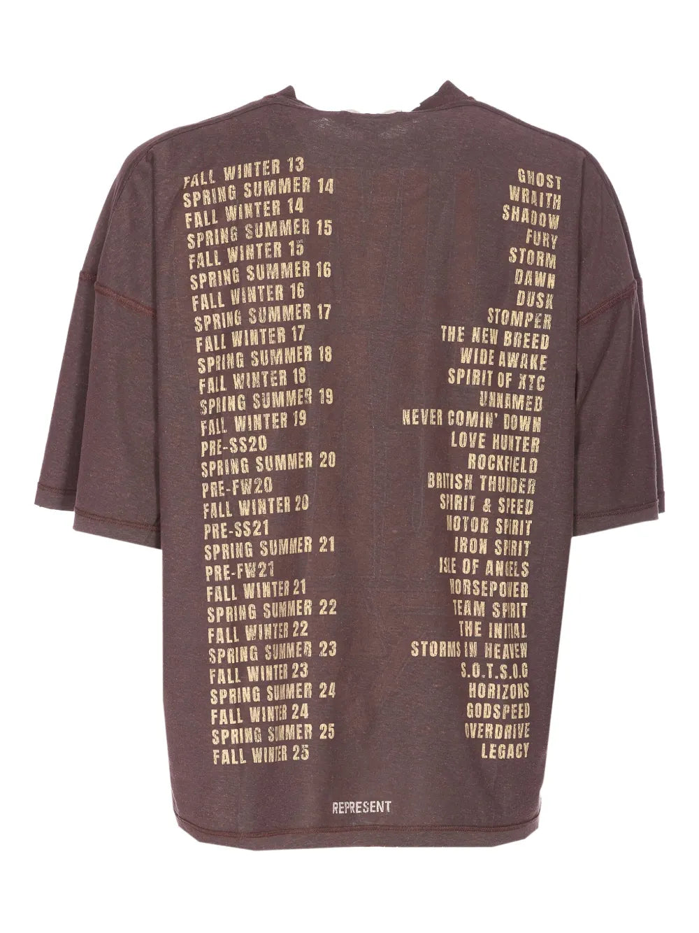 Represent Living Legacy Tour reversible T-shirt dark red