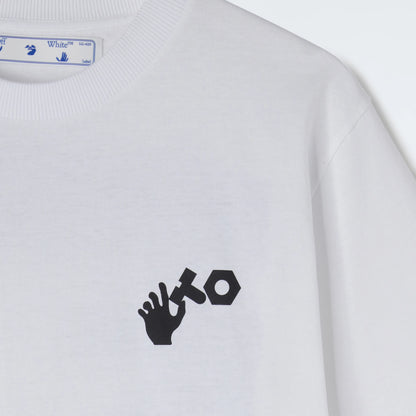 Off-WhiteMen's x Teenage Engineering Crossover SS22 Logo Printing Round Neck Short Sleeve White T-Shirt