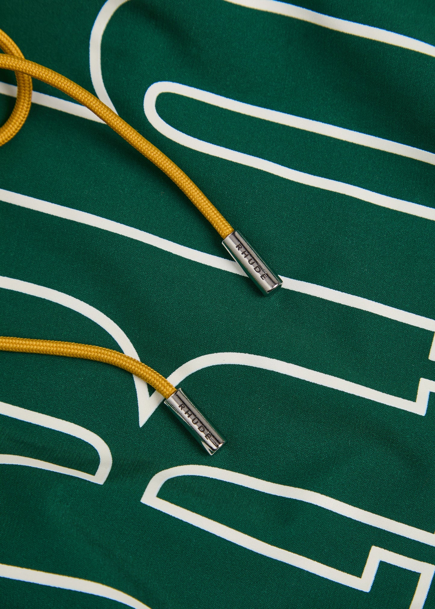 Rhude Printed Basketball Swim Shorts Green