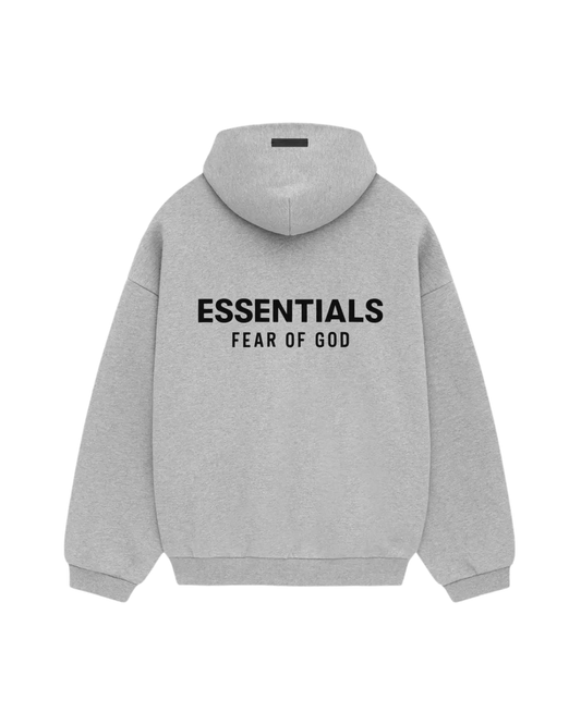 Fear of God Essentials Fleece Hoodie Dark Oatmeal Grey Fear Of God Essentials