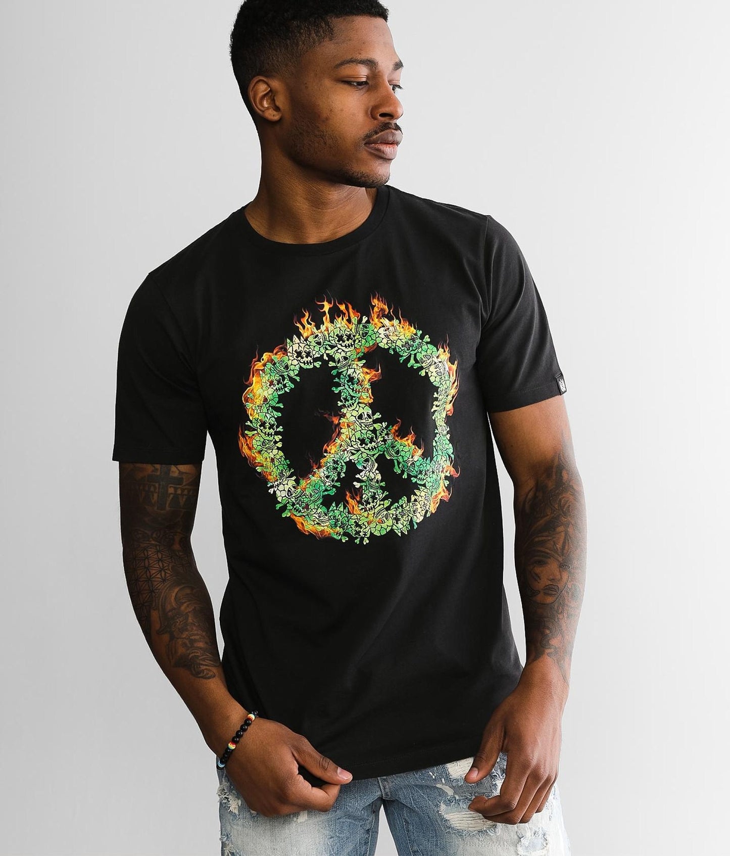 Cult of Individuality Peace Sign T-Shirt Black