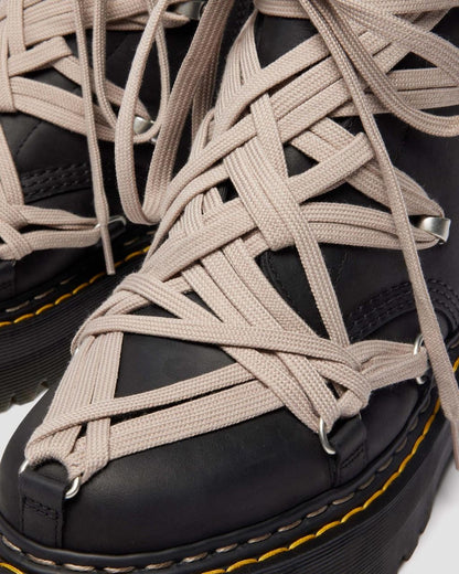 Dr. Martens 1460 Rick Owens DRKSHDW Quad Sole Megalace Leather Platform Boots Black