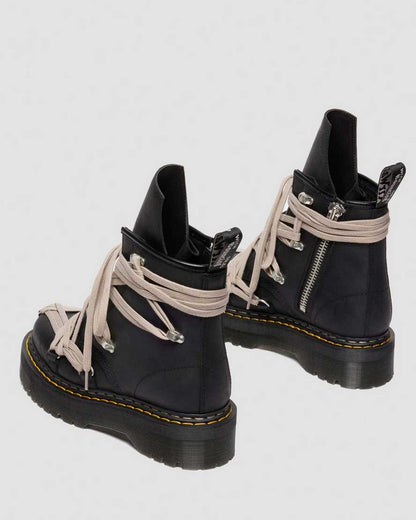 Dr. Martens 1460 Rick Owens DRKSHDW Quad Sole Megalace Leather Platform Boots Black