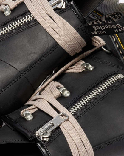 Dr. Martens 1460 Rick Owens DRKSHDW Quad Sole Megalace Leather Platform Boots Black