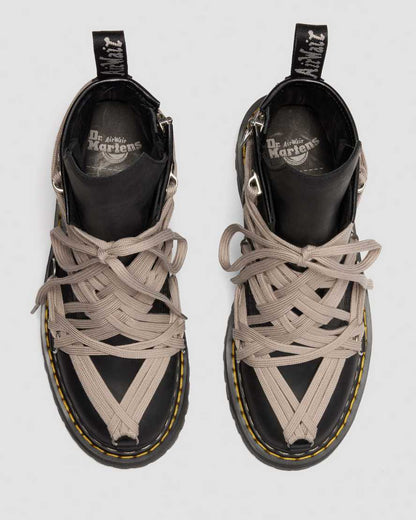 Dr. Martens 1460 Rick Owens DRKSHDW Quad Sole Megalace Leather Platform Boots Black