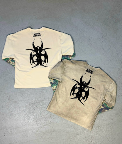 Chew Forever Chainsaw Camouflage Roach Layered Longsleeve