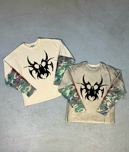 Chew Forever Chainsaw Camouflage Roach Layered Longsleeve
