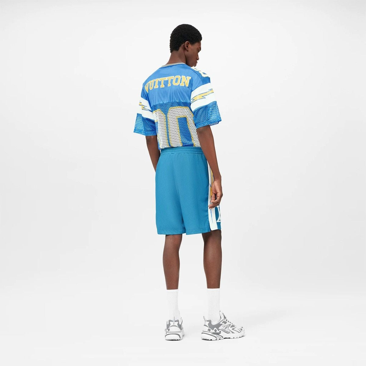 Louis Vuitton Sporty Jersey Short with Patch Blue
