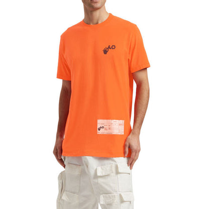 Off-White x Teenage Engineering Crossover SS22 Logo Printing Round Neck Short Sleeve Orange T-Shirt OMAA027T22JER0012001