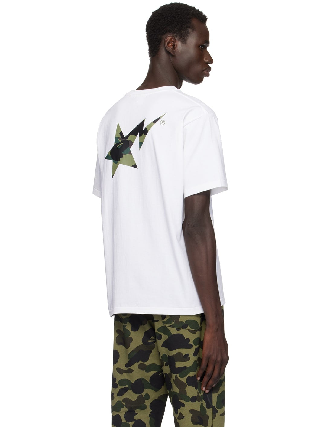 BAPE 1st Camo Bape Sta Logo Tee White/Green