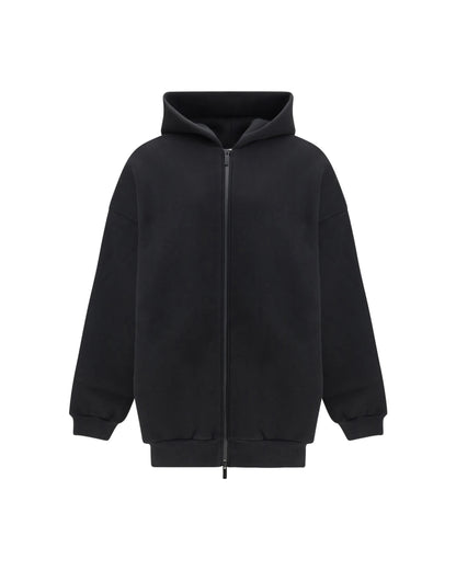 Fear of God cotton-nylon zip-up hoodie black