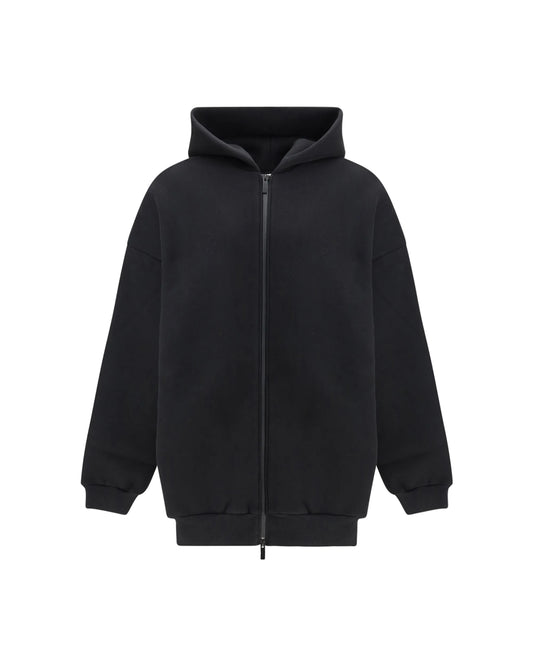 Fear of God cotton-nylon zip-up hoodie black